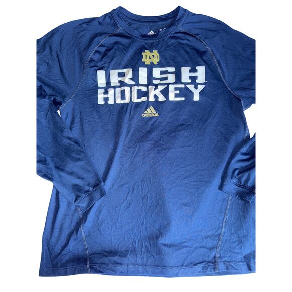 ADIDAS NOTRE DAME HOCKEY shirt size S Small - Picture 1 of 3